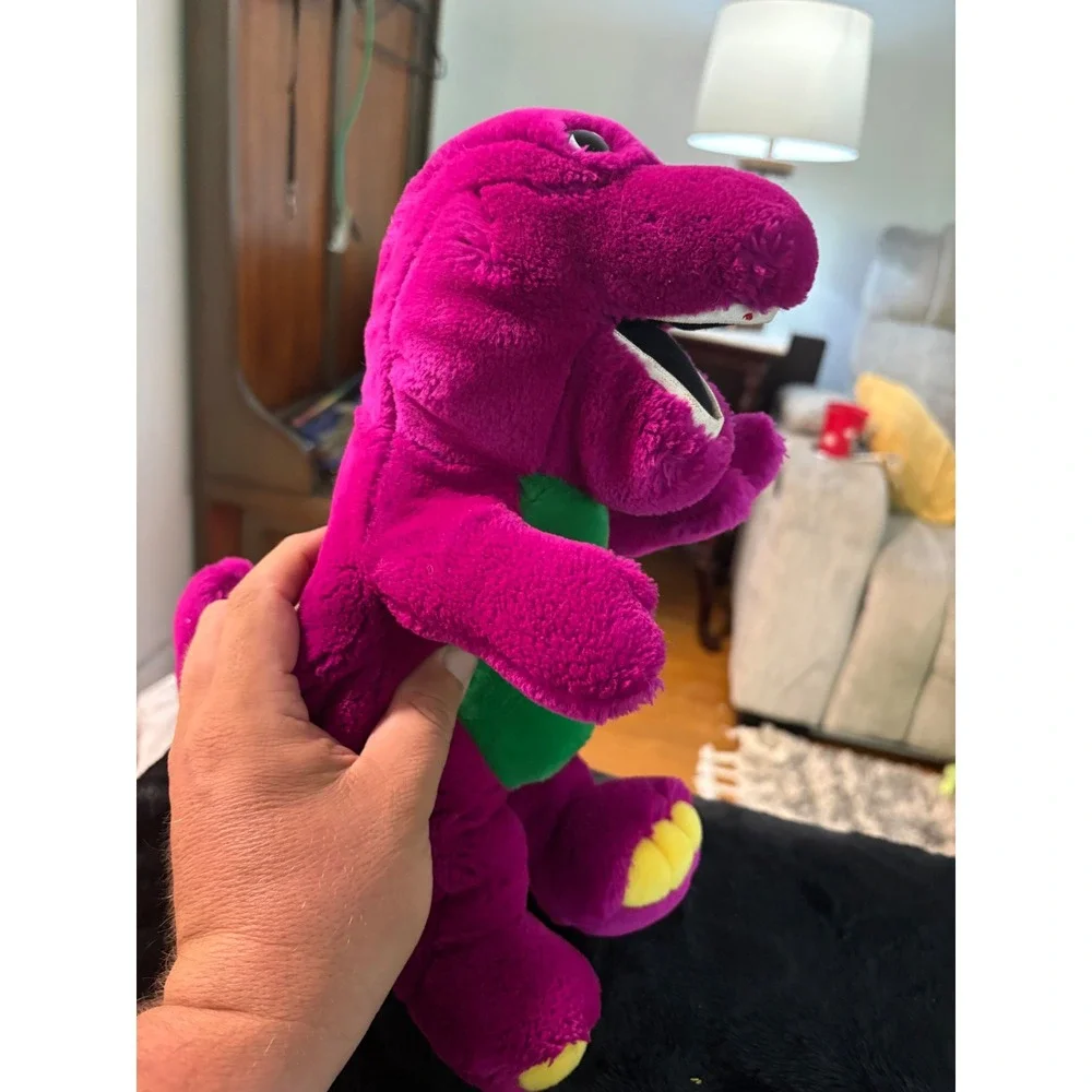Vintage Barney the Dinosaur Plush Dakin Purple Stuffed Animal 90s Toy 12 Inch
